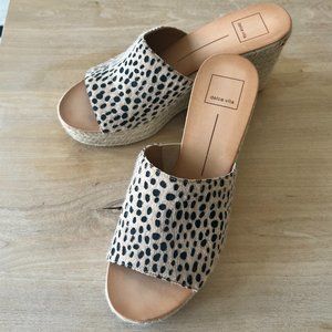 Dolce Vita Leopard / Cheetah Espadrille Platform Jute Sandals - US Size: 9